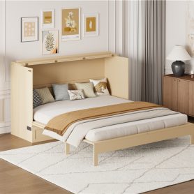 Space-Saving Queen Size Murphy Bed With Large Drawers