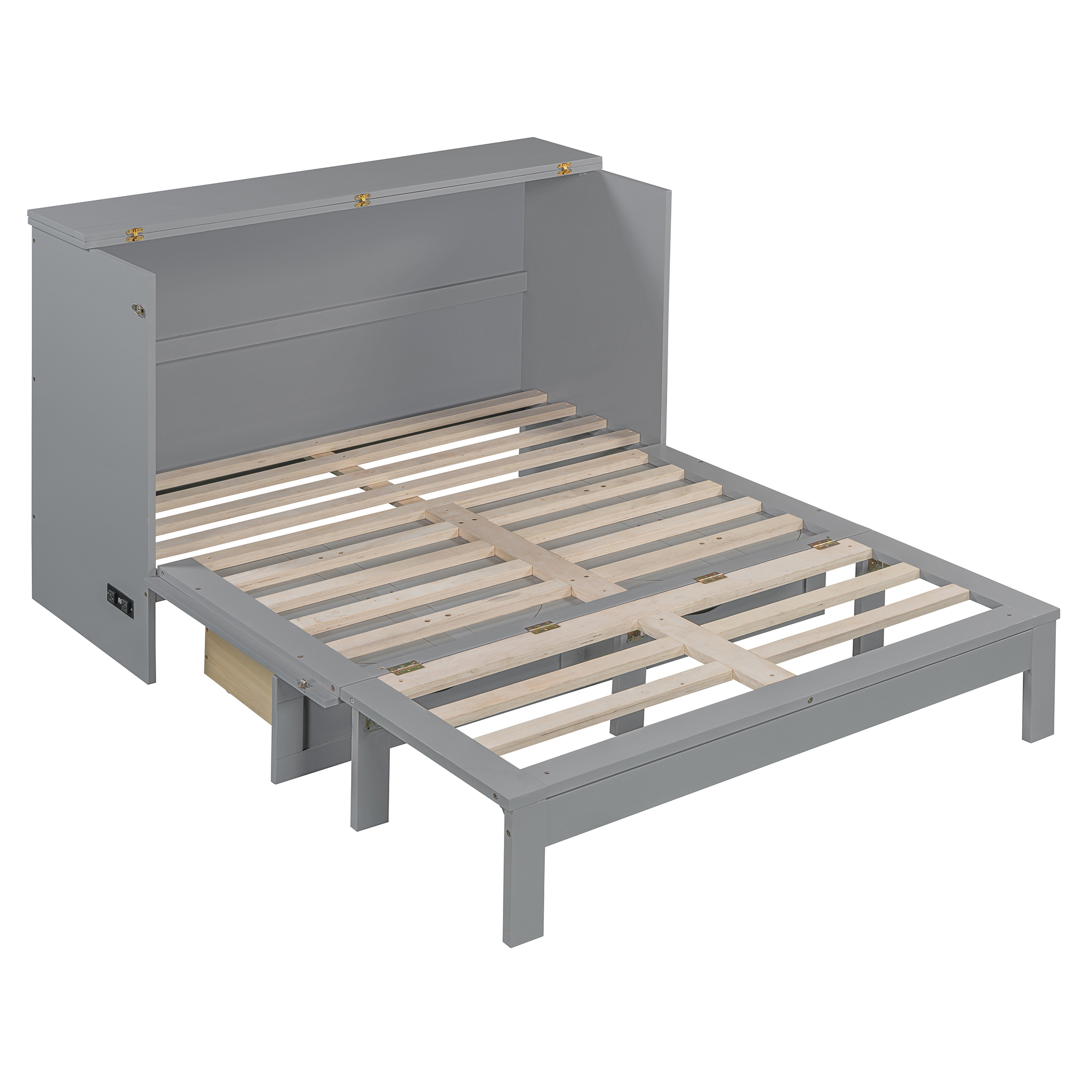 Space-Saving Full Size Murphy Bed with Large Drawers 14 Space-Saving Full Size Murphy Bed with Large Drawers