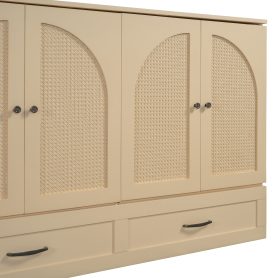 Space-Saving Queen Size Murphy Bed With Large Drawers