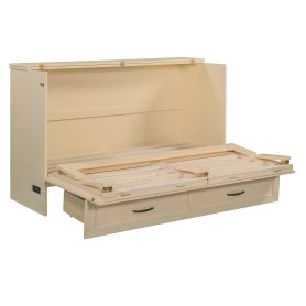 Space-Saving Queen Size Murphy Bed With Large Drawers