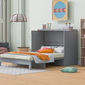 Full Size Murphy Bed Wall Bed with Large Drawers