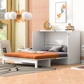 Queen Size Murphy Bed Wall Bed with Large Drawers