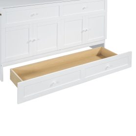 Queen Size Murphy Bed Wall Bed with Large Drawers