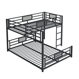 L-Shaped Metal Twin over Full Size Bunk Bed