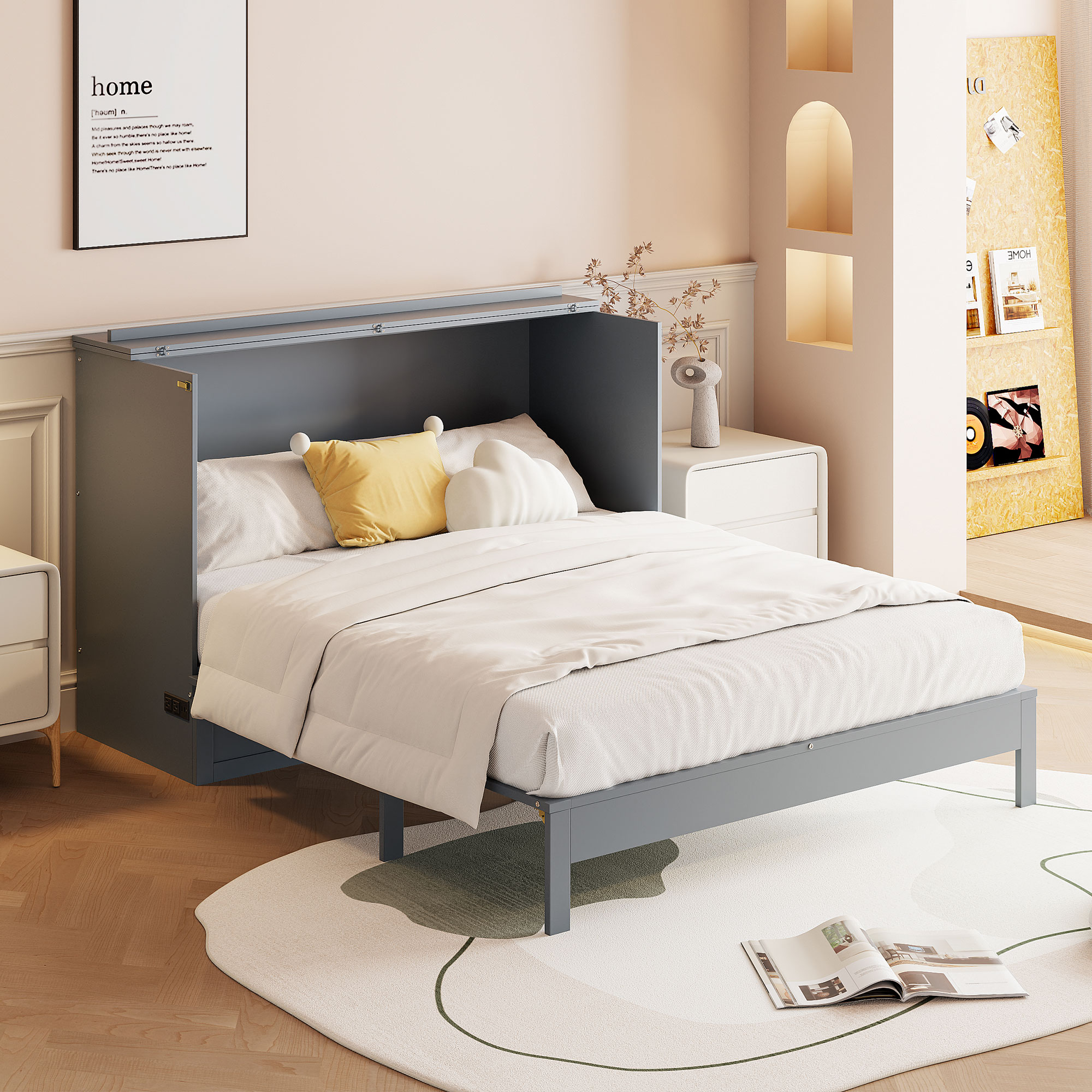 Space-Saving Full Size Murphy Bed with Large Drawers 5 Space-Saving Full Size Murphy Bed with Large Drawers