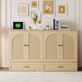 Space-Saving Queen Size Murphy Bed With Large Drawers