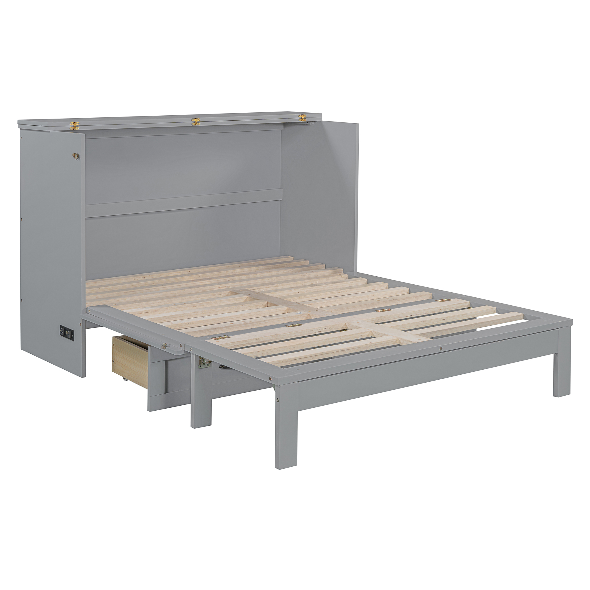 Space-Saving Full Size Murphy Bed with Large Drawers 12 Space-Saving Full Size Murphy Bed with Large Drawers