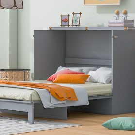 Full Size Murphy Bed Wall Bed with Large Drawers