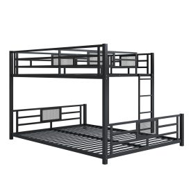 L-Shaped Metal Twin over Full Size Bunk Bed