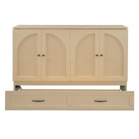 Space-Saving Queen Size Murphy Bed With Large Drawers