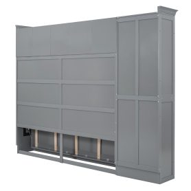 Queen Size Murphy Bed Wall Bed with Cabinets