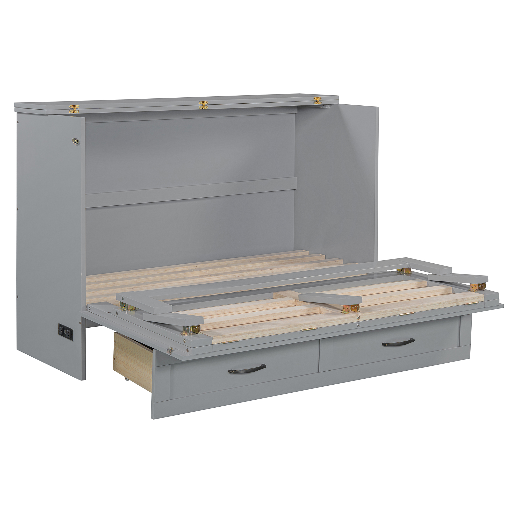 Space-Saving Full Size Murphy Bed with Large Drawers 11 Space-Saving Full Size Murphy Bed with Large Drawers