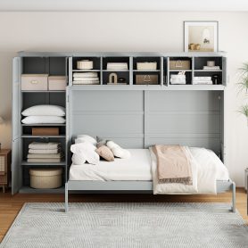 Queen Size Murphy Bed Wall Bed with Cabinets