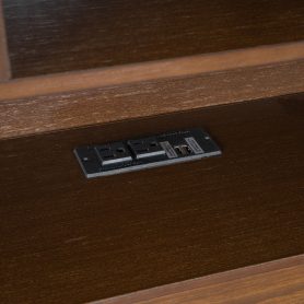 King Size Wood Platform Bed with Multi-storage Headboard, USB and Drawers