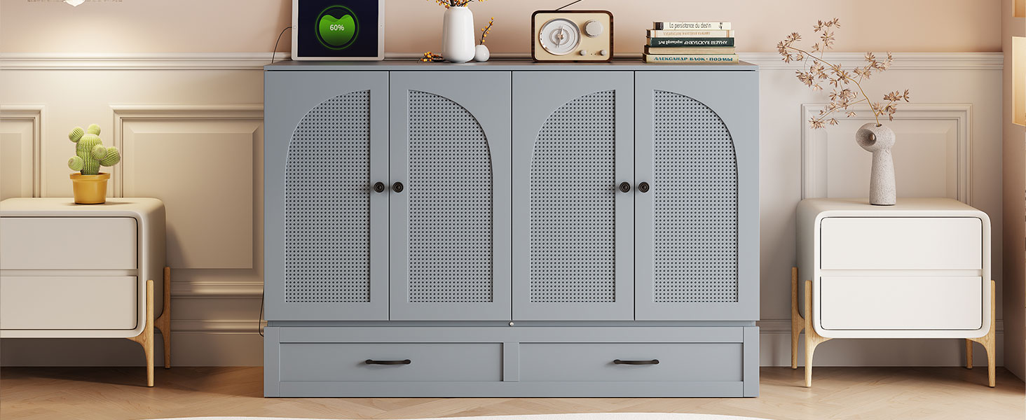 Space-Saving Full Size Murphy Bed with Large Drawers 24 Space-Saving Full Size Murphy Bed with Large Drawers