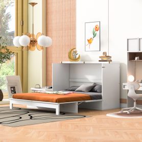 Queen Size Murphy Bed Wall Bed with Large Drawers