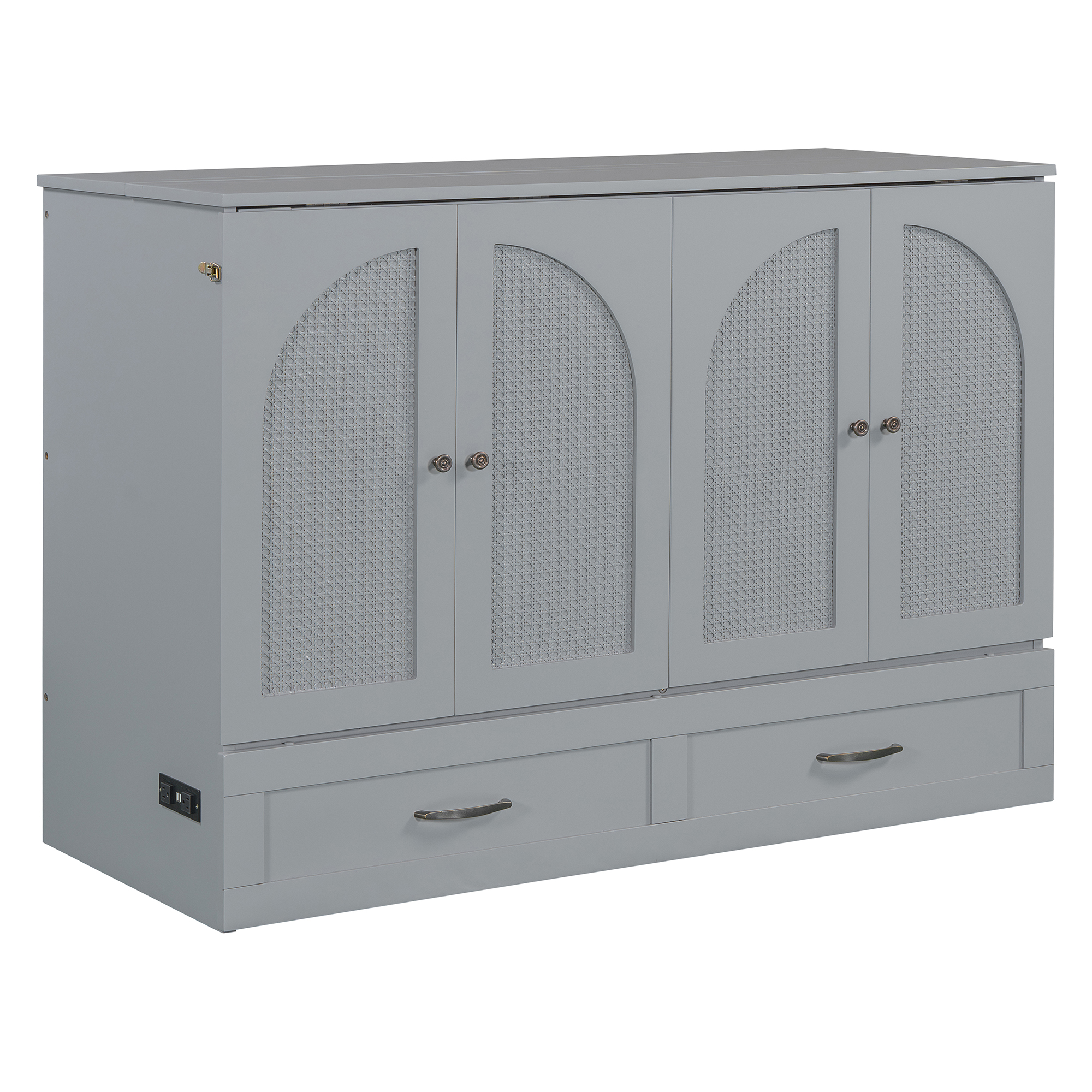 Space-Saving Full Size Murphy Bed with Large Drawers 8 Space-Saving Full Size Murphy Bed with Large Drawers