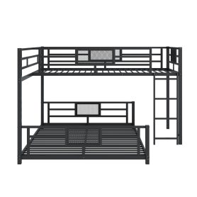 L-Shaped Metal Twin over Full Size Bunk Bed