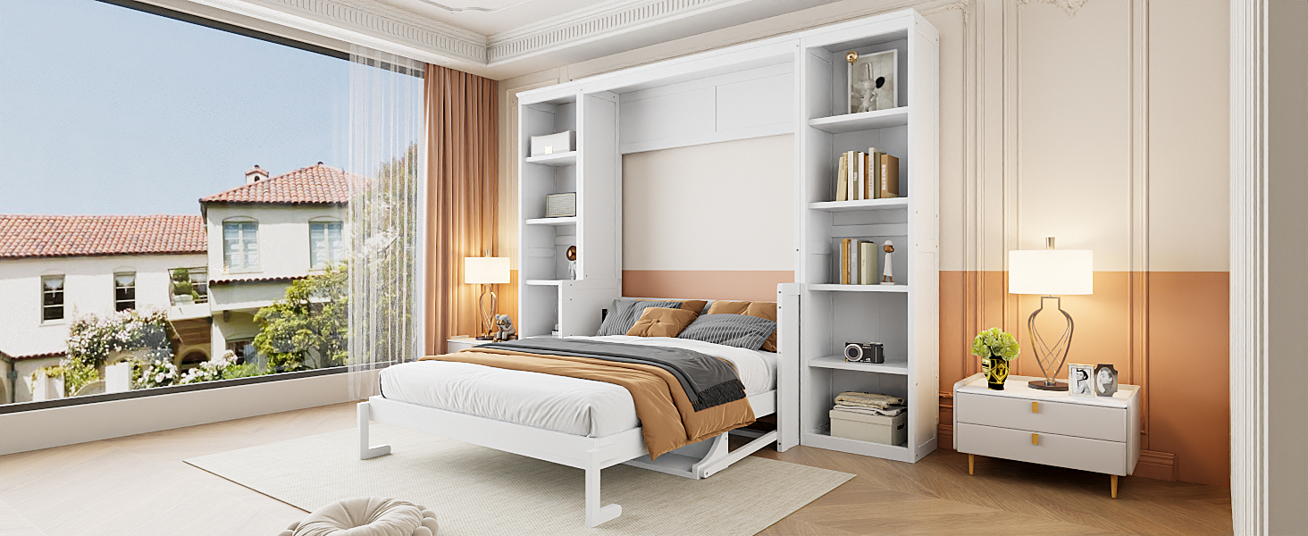 Full Size Murphy Bed With Desk And Bookshelf 10 Full Size Murphy Bed With Desk And Bookshelf