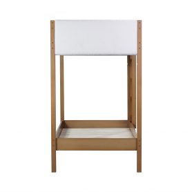 Twin Over Twin Bunk Bed with Upholstered Headboard and Footboard of Teddy-Velvet Cushion