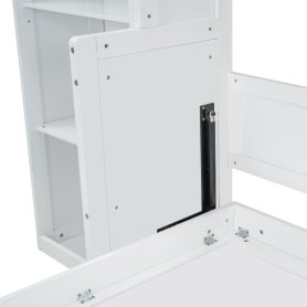 Queen Size Murphy Bed with Desk and Bookshelf