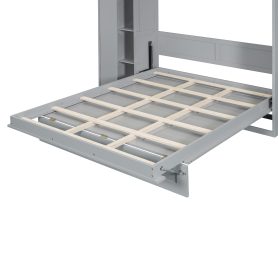 Full Size Murphy Bed with Shelves, Drawers and LED Lights 33 Full Size Murphy Bed with Shelves, Drawers and LED Lights