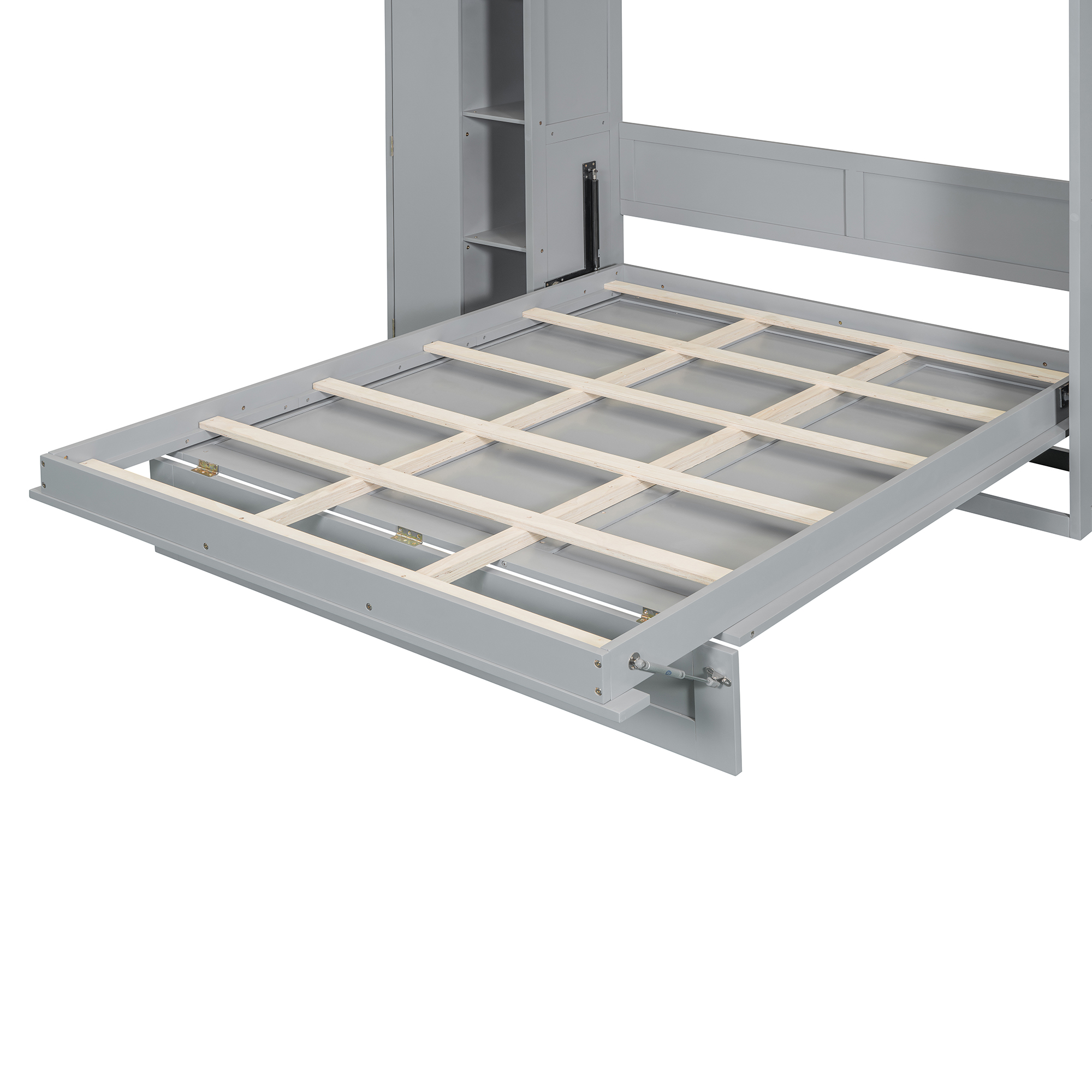 Full Size Murphy Bed with Shelves, Drawers and LED Lights 7 Full Size Murphy Bed with Shelves, Drawers and LED Lights