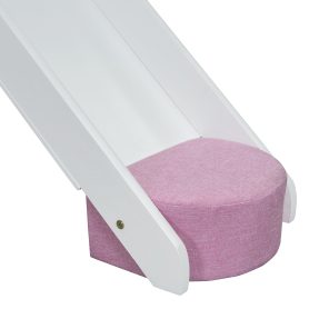 Twin Size Wooden Loft Bed House-Shaped Frame With A Tent