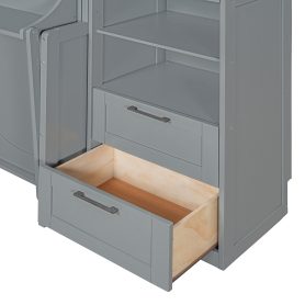 Queen Size Murphy Bed with Closet ,Drawers and Shelves