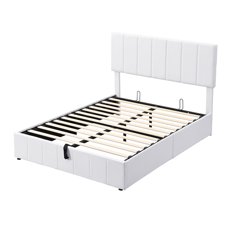 Full Size Upholstered Platform Bed with One Hydraulic Storage System 8 Full Size Upholstered Platform Bed with One Hydraulic Storage System