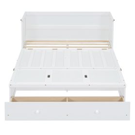 Full Size Murphy Bed With USB Port And One Large Drawer