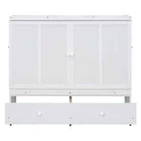 Full Size Murphy Bed With USB Port And One Large Drawer