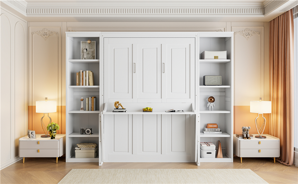 Full Size Murphy Bed With Desk And Bookshelf 8 Full Size Murphy Bed With Desk And Bookshelf