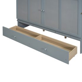 Queen Size Murphy Bed with USB Port and One Large Drawer