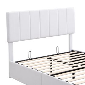 Full Size Upholstered Platform Bed with One Hydraulic Storage System 29 Full Size Upholstered Platform Bed with One Hydraulic Storage System