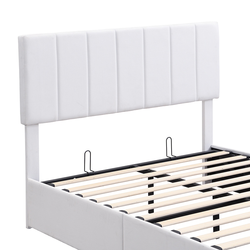 Full Size Upholstered Platform Bed with One Hydraulic Storage System 15 Full Size Upholstered Platform Bed with One Hydraulic Storage System