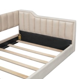Twin Xl Size Upholstery Daybed with Side Storage Pocket