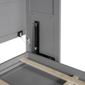 Modern Design Queen Size Murphy Bed Wall Bed With LED Lights