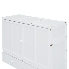 Full Size Murphy Bed With USB Port And One Large Drawer