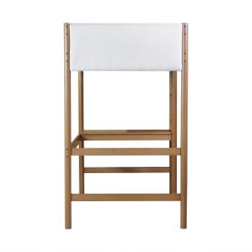 Rubber Wooden Twin Size Loft Bed With Desk, Ladder, Safety Guardrails, Teddy Fleece Fabric Headboard/Footboard