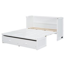 Full Size Murphy Bed With USB Port And One Large Drawer