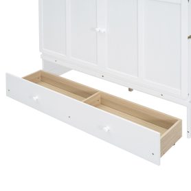 Full Size Murphy Bed With USB Port And One Large Drawer