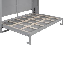 Modern Design Queen Size Murphy Bed Wall Bed With LED Lights