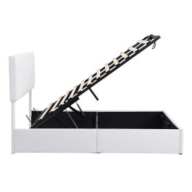 Full Size Upholstered Platform Bed with One Hydraulic Storage System 28 Full Size Upholstered Platform Bed with One Hydraulic Storage System
