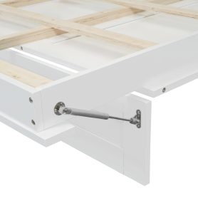 Queen Size Murphy Bed with Shelves, Drawers and LED Lights