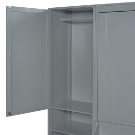 Queen Size Murphy Bed with Closet ,Drawers and Shelves