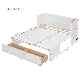 Full Size Murphy Bed With USB Port And One Large Drawer