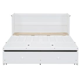 Full Size Murphy Bed With USB Port And One Large Drawer