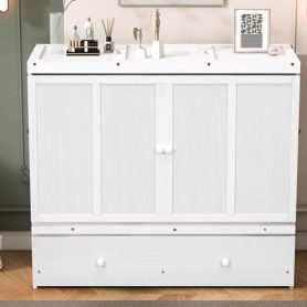 Full Size Murphy Bed With USB Port And One Large Drawer