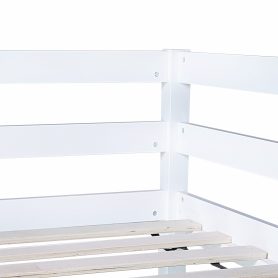 Twin Size High Loft Bed With Safety Guardrail, Built-in Desk, Ladder